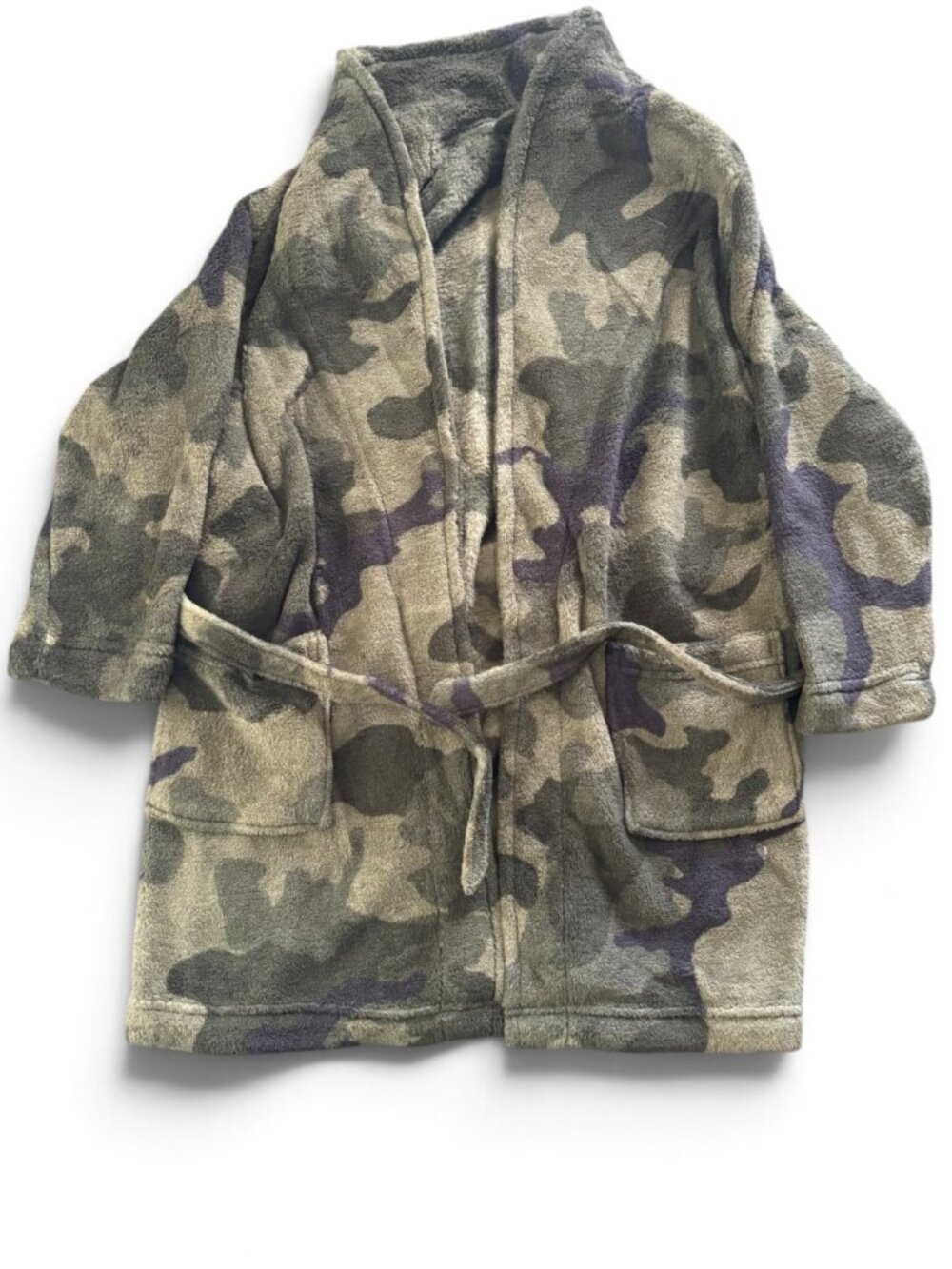 NWT Urban Pipeline Boys Camo Fleece Bathrobe – Green Camouflage Plush Robe